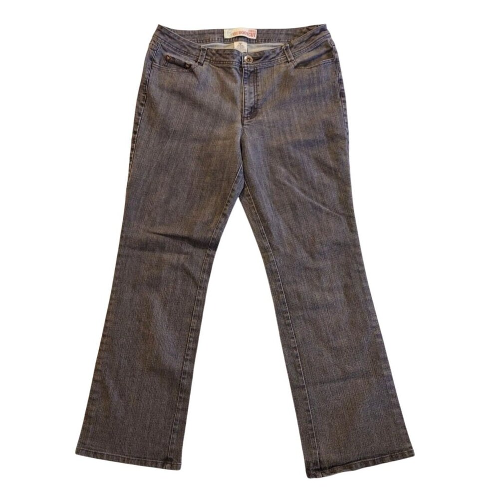 Faded Glory Stretch Bootcut Missy Petite Jeans Gray Size Missy 12 average 34x29